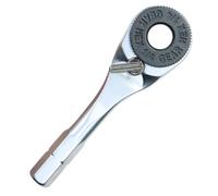 Mini bit cricchetto, accesso a spazi ristretti, manico antiscivolo nero, lunghezza 6,4 cm + esagono da 1/4 pollici, acciaio legato trattato termicamente - per la manutenzione di biciclette e banco da