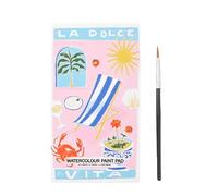 Mini blocco da colorare ad acquerello fai da te. Include colori, mini pennelli. Carino libro da colorare a cartoni animati, aiuta a disegnare, interazione genitore-figlio (20 cm)