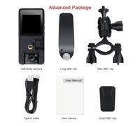 Mini Body Cameram, A39 Full 1080P HD Mini videocamera 3000mAh Videocamera for montaggio su corpo Cam Piccola videocamera for bici rotante a 180° Sport DV Car DVR Webcam per passeggiate con gli animali