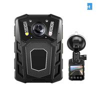 Mini Body Cameram, Macchina fotografica del corpo 1080P Telecamera della polizia Telecamera for visione notturna a infrarossi for auto Supporto a ventosa Videoregistratore DV for auto da 64 GB Mini te