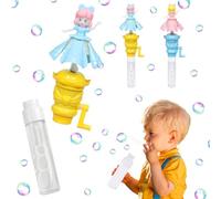 Mini Bolle di Sapone Bambini, 2 Pacchetti di Gonna Rotante Fata Liquido Bolle Sapone, Manovella a Mano, Bagliore Rotante, Possono Essere Utilizzate per Intrattenimento Estivo, Compleanni E Regali