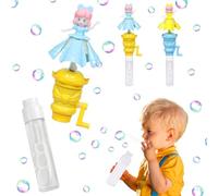 Mini Bolle di Sapone Bambini, 2 Pacchetti di Gonna Rotante Fata Liquido Bolle Sapone, Manovella a Mano, Bagliore Rotante, Possono Essere Utilizzate per Intrattenimento Estivo, Compleanni E Regali