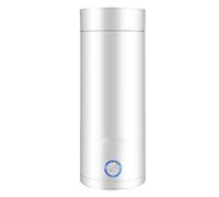 Mini Bollitore Elettrico Da Viaggio, 304 Commestibile Inossidabile Acciaio Portatile bollitore acqua elettrico piccolo 400ml, Bollitura rapida, Con Funzione di mantenimento del caldo.(Color:bianco)