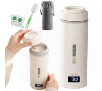Mini bollitore elettrico da viaggio, piccolo, 550 ml, portatile, in acciaio | Riscaldamento rapido con spegnimento automatico, bollitore da viaggio per tè, caffè, latte per bambini, casa, ufficio