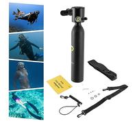 Mini bombola per immersione bombola di ossigeno 0,5 L bombola per immersione mini per immersioni con bombola di ossigeno per immersione da 5 a 10 minuti set per sub attrezzatura subacquea portatile