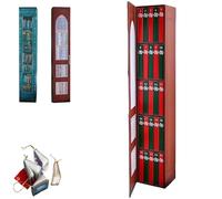 Mini Bookss Ornamento Avvento Calendar 2025, Books Lovers Gifts Avent Calendar with 24 Book Velft, Christmas Books Countdown Calendar for Book Lovers, Small Bookshelf (Red)