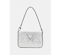 GUESS Beauvoir Mini Top Zip Shoulder Bag Silver