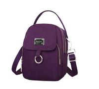 Mini borsa a tracolla a multicolore da donna compatta for gite casual quotidiane campus pendolari uso alla moda(BJ1062 -purple)