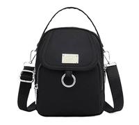 Mini borsa a tracolla a multicolore da donna compatta for gite casual quotidiane campus pendolari uso alla moda(BJ1062 -black)