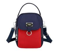 Mini borsa a tracolla a multicolore da donna compatta for gite casual quotidiane campus pendolari uso alla moda(BJ1062 -red blue)