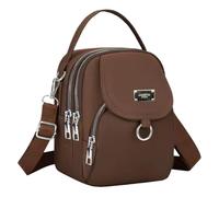 Mini borsa a tracolla a multicolore da donna compatta for gite casual quotidiane campus pendolari uso alla moda(BJ1062 -brown)