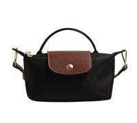 Mini borsa a tracolla colorblock alla moda da donna, borsa quadrata tinta unita con tracolla regolabile, borse a mano (Black,One-Size)