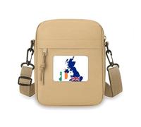 Mini borsa a tracolla con mappa della Gran Bretagna, bandiera dell'Irlanda, per cellulare, borsa a tracolla