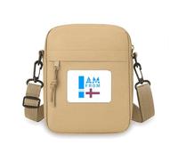 Mini borsa a tracolla con scritta "I Am From Faroe Islands", in stile Art Déco, per cellulare, borsa a tracolla