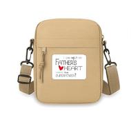 Mini borsa a tracolla con scritta "I Can Melt My Father's Heart Best Papa Love", per cellulare, borsa a tracolla
