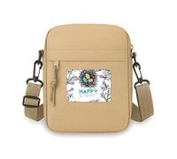 Mini borsa a tracolla per cellulare a forma di nido d'uovo, con scritta "Happy Easter Festival"