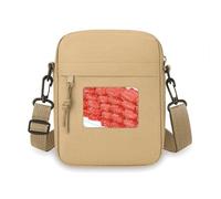 Mini borsa a tracolla per cellulare con struttura alimentare e carne cruda