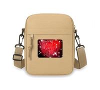 Mini borsa a tracolla per San Valentino, a forma di cuore, colore nero e rosso