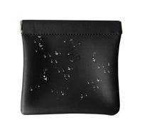 Mini borsa cosmetica tascabile | piccola borsa per il trucco con chiusura automatica, organizer per il trucco per piccoli pennelli balsami per labbra lucido, Nero , Petit