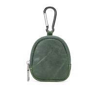 Mini borsa della moneta del cuoio genuino, borsa di immagazzinaggio semplice della moneta del raccoglitore della chiusura lampo dell', Verde, Taglia unica