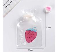 Mini borsa dell'acqua calda per studenti borsa a mano calda tesoro con borsa per acqua calda borsa per donna calda trasparente trasparente quadrata grande fragola