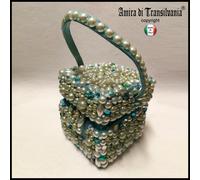 mini borsa gioiello da donna pochette piccola elegante perline cristalli vintage