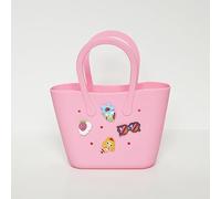 Mini borsa in gomma, borsa da spiaggia in silicone per giovani donne e donne, borsa carina con 8 simpatiche fibbie di installazione