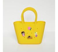Mini borsa in gomma, borsa da spiaggia in silicone per giovani donne e donne, borsa carina con 8 simpatiche fibbie di installazione