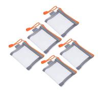 Mini Borsa in Rete Cerniera per Cosmetici 5 Pezzi | Tessuto Traspirante e Visibile, per Cassetto o Casa, Adatta a Blister e Chiavi
