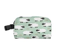 Mini borsa per il pranzo con tasche con cerniera per ragazze adolescenti con fibbia borse isolate per spiaggia viaggi carino cartone animato bianco pecora verde menta porta comidas para pranzo