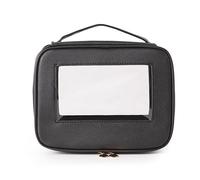 Mini borsa per il trucco trasparente carina piccola finestra visibile portaoggetti rossetto borsa per cosmetici borsa da toilette trasparente con cerniera per donna/619, Tinta unica, One Size