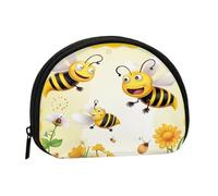 Mini borsa portaoggetti a forma di api volanti, portafoglio piccolo portamonete con mini con cerniera, borsa per monete e chiavi, puoi anche riporre tutti i piccoli oggetti che desideri, Nero , Taglia