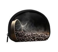 Mini borsa portaoggetti a forma di chicchi di caffè, portafoglio piccolo portamonete con mini con cerniera, borsa per monete e chiavi, puoi anche riporre qualsiasi piccolo oggetto che desideri, Nero ,