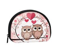 Mini borsa portaoggetti a forma di gufi con cerniera per monete e chiavi, puoi anche riporre tutti i piccoli oggetti che vuoi, Nero , taglia unica, Sacchetto portamonete