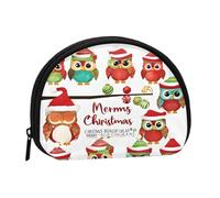 Mini borsa portaoggetti a forma di gufo sui rami di un albero, portafoglio piccolo portamonete con mini con cerniera, per monete, chiavi, puoi anche riporre qualsiasi piccolo oggetto che desideri,