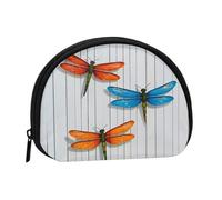 Mini borsa portaoggetti a forma di libellula con cerniera per chiavi, puoi anche riporre tutti i piccoli oggetti che vuoi, Nero , taglia unica, Sacchetto portamonete