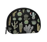 Mini borsa portaoggetti a forma di pianta stampata, portafoglio piccolo portamonete con minis con cerniera, borsa per monete e chiavi, puoi anche riporre qualsiasi piccolo oggetto che desideri, Nero ,