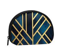 Mini borsa portaoggetti a righe geometriche astratte portafoglio piccolo portamonete con mini borsa con cerniera per monete chiavi puoi anche riporre tutti i piccoli oggetti che desideri, Nero ,