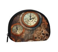 Mini borsa portaoggetti con orologi e ingranaggi, portafoglio piccolo portamonete con cerniera per cambiare le chiavi delle monete, puoi anche riporre qualsiasi piccolo oggetto che desideri, Nero ,