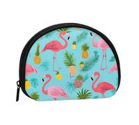 Mini borsa portaoggetti con stampa fenicottero, portafoglio piccolo portamonete con mini borsa con cerniera per cambiare la borsa per le chiavi delle monete, puoi anche riporre qualsiasi piccolo