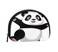 Mini borsa portaoggetti con stampa panda, portafoglio piccolo portamonete con cerniera per monete e chiavi, puoi anche riporre tutti i piccoli oggetti che desideri, Nero , Taglia unica, Portamonete