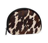 Mini borsa portaoggetti in pelle bovina marrone portafoglio piccolo portamonete con mini con cerniera borsa per monete chiavi puoi anche riporre tutti i piccoli oggetti che desideri, Nero , Taglia