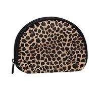 Mini borsa portaoggetti leopardata con cerniera per monete e chiavi, puoi anche riporre tutti i piccoli oggetti che vuoi, Nero , taglia unica, Sacchetto portamonete