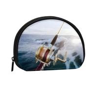 Mini borsa portaoggetti per canna da pesca con cerniera per chiavi, puoi anche riporre tutti i piccoli oggetti che vuoi, Nero , taglia unica, Sacchetto portamonete