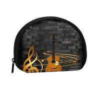 Mini borsa portaoggetti per chitarra con cerniera per chiavi, puoi anche riporre tutti i piccoli oggetti che vuoi, Nero , taglia unica, Sacchetto portamonete