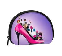 Mini borsa portaoggetti per scarpe e trucco, portafoglio a conchiglia, portamonete con mini con cerniera, borsa per cambio per monete, chiavi, puoi anche riporre tutti i piccoli oggetti che desideri,