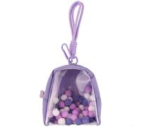 Mini borsa portaoggetti per Tamagotchi Paradise, custodia trasparente da trasporto per macchina virtuale per animali domestici, custodia da viaggio antigraffio e resistente alle cadute (viola)
