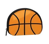 Mini borsa portaoggetti stampata basket con cerniera per chiavi, puoi anche riporre tutti i piccoli oggetti che vuoi, Nero , taglia unica, Sacchetto portamonete