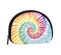 Mini borsa portaoggetti tie dye portafoglio portamonete piccolo con cerniera portamonete per chiavi di monete è anche possibile riporre qualsiasi piccolo oggetto che si desidera, Nero , Taglia unica,