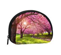 Mini borsa portatile a forma di conchiglia con stampa frutteto rosa